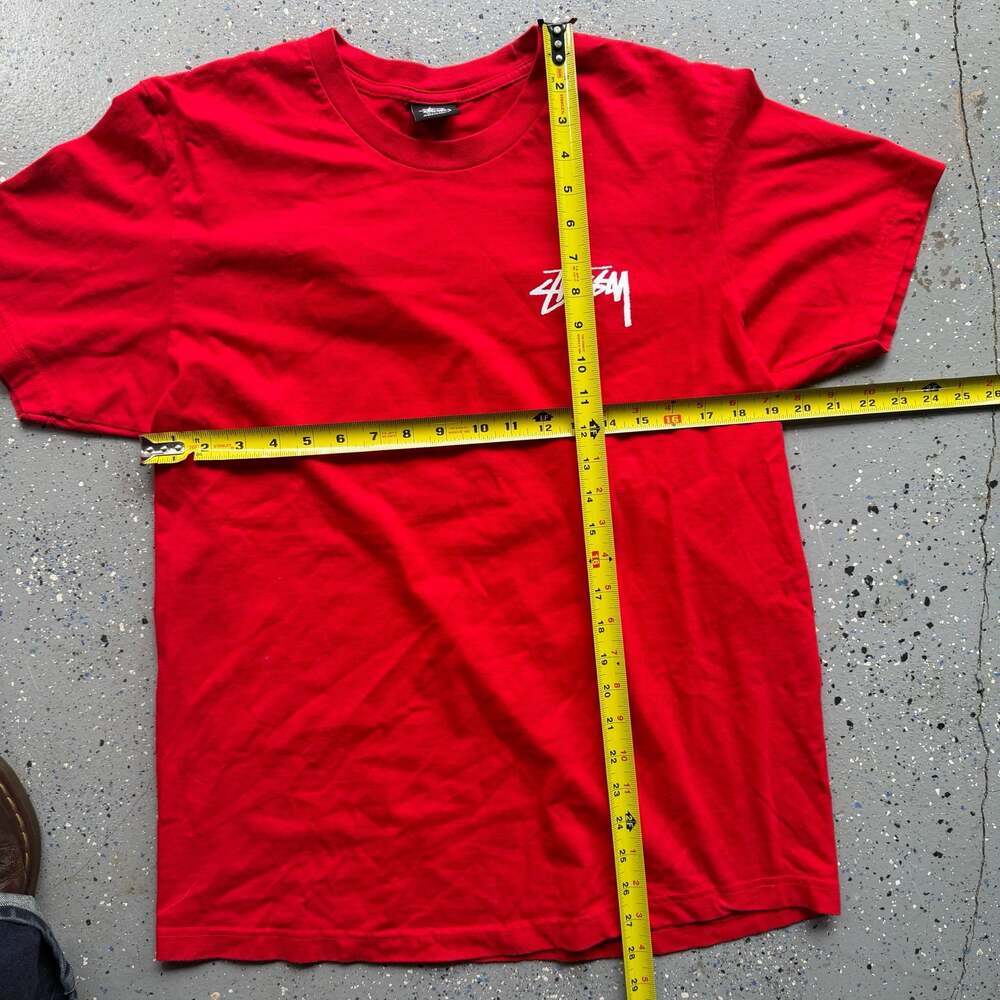 Stussy Fuzzy Dice Tee Red Size XL - Picture 6 of 7